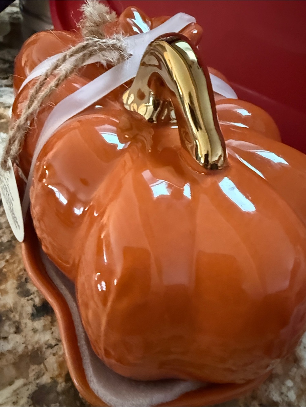 Pumpkin Butter Dish - NWT - Picture 4 of 8